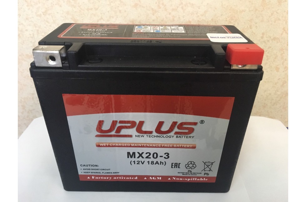 Аккумулятор UPLUS Super Star MX 20-3 (YTX 20L-BS 518901) 12 V 18Ah R+ Аккумулятор UPLUS Super Star MX 20-3 (YTX 20L-BS 518901) 12 V 18Ah R+